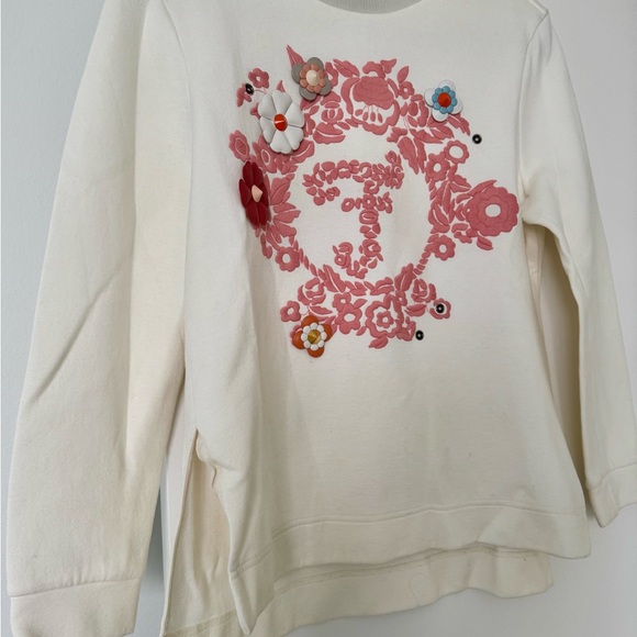 FENDI Fabulous sweatshirt with unique snap on flowers, zipper shoulder, size M - Picture 10 of 16